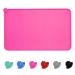 Moacc feed mats for dogs cats food base underlay silicone feed mats slipproof and waterproof for dog cat pink 54x38cm tall pink