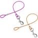 Mi Metty Chew Proof Dog Leash Extension Rope for Basic Walking Leash Long Training Leash Work with Any Leash & Collar & Harness Non-Tangle Connect Leash Orange+Purple 24 inch/60cm