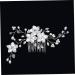 MAGICLULU 1pc Bridal Hair Combs Floral Hair Clip Crystal Hair Comb Bridal Headpieces for Wedding Floral Hair Comb Metal Wedding Hair Comb Tiara European and American Twist Beads Bride White - Buy Online on GoSupps.com