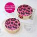 Pink Leopard Print Contact Lens Case Portable Contact Lens Case Contact Lens Case Set with Mirror Tweezers Wearing Stick Suitable for Daily Travel and Contact Lens Storage (Round) - Buy Online on GoSupps.com