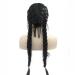 Natural Black Double Braided Wig with Baby Hair - 26 Synthetic Lace Front Wig for Women & Girls - Shop Now! - Buy Online on GoSupps.com