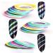 MEILINDS Nail Art Striping Tape Line Mermaid Candy Color 1mm 2mm 3mm Adhesive Sticker DIY Nail Manicure Tools Decals Decoration 18 PCS 18rolls/set