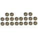 Zerodeko 40 Pcs Decor Gold Fruit Bowl Floral Patches Simulated Flower Patches Flowers on Accessories Manual Olive Greenx2pcs 4X4x2pcs