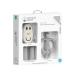Matchstick Monkey Antimicrobial Teething Starter Set - 1 Flat Face Teether 1 Animal Teether 2 Silicone Finger Toothbrushes 3 Months Old+ Grey Monkey Grey Monkey Set 3 Months Old+