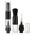 Bling Toman Spray Applicator for Powder Face Blush Brush Reusable Travel Brush with Refillable Loose Powder Bottle Jars for Color Highlight Contour Blush Flawless Powder Cosmetics (Black) Black Blush Brush
