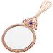 Vintage Style Handheld Mirror for Travel Makeup - Beauty Cosmetic Ladies Hand Mirror - Buy Online on GoSupps.com