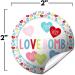 Valentine's Day Love Bomb Candy Heart Hot Cocoa Bomb Sticker Labels - Set of 40 Circle Stickers by AmandaCreation - Buy Online on GoSupps.com