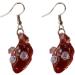 Feylie Gothic Punk Heart Dangling Earrings | Unique Asymmetrical Ear Cuffs for Halloween Party - Buy Online on GoSupps.com