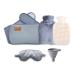 3 in 1 Hot Water Bottle Pouch Hot Bottle Bag Hot Water Bottle with Waist Cover Warm Water Bag Hot Water Bottle Pouch with Soft Belt with Eye Mask+Funnel for Pain Relief Waist Back Neck