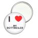 I Love My Rottweiler - 55mm Round Compact Mirror