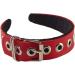 TQUXNGA PU Leather Headband Gothic Tiaras Leather Buckle Headband Rock Headband Punk Headband Steampunk PU Leather Headpiece Red - Buy Online on GoSupps.com