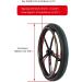 24inch Wheelchair Rear Wheels 1 Pair Solid PU Wheelchair Wheels Magnesium Alloy Wheel Hub Aluminum Alloy Hand Push Ring Suitable for Electric Wheelchair Replacement Accessory - Buy Online on GoSupps.com
