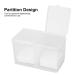 Cimenn 2 Grids Cotton Pads Container | Nail Polish & Glitter Powder Organizer Storage Box - Shop Internationally - Buy Online on GoSupps.com