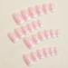 Justotry 24 Pcs Glossy Angular Short White French Press On Nails | Pink Square Artificial Fingernails for Women - Durable & Beautiful Fake Nails - Buy Online on GoSupps.com