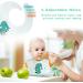 Vicloon Silicone Baby Bib | Waterproof & Adjustable | Wide Food Catcher Pocket | Unisex Toddler Bibs | Light Blue/Light Green - Buy Online on GoSupps.com