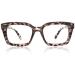 JiSoo Oversized Blue Light Reading Glasses Women Fashion Reading Glasses Blue light Blocking 1.5 Leopard Brown A-leopard Brown 1.5 x