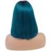 YTOOZ 14-Inch Ombre Blue Front Lace Wig Brazilian Remy Hair Bob for Women 150 Density Natural Look - Buy Online on GoSupps.com