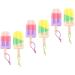 MILISTEN Ice Cream Shaped Bath Sponge Pouf Shower Set - 6Pcs with Short Handle | Unisex Bathroom Supply - Buy Online on GoSupps.com