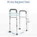 GreenChief Stand Alone Toilet Safety Rail - Heavy Duty Frame for Elderly & Disabled - Freestanding Handrails with Free Grab Bar - Buy Online on GoSupps.com