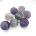 Natural Crystal Rough Gemstones for Decoration Natural Fluorite Purple Meteorites Sphere Ball Quartz Polished Rough Stones Specimen Home Decoration Natural Crystals Aura Crystal
