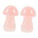 SUPVOX 2pcs Crystal Mushroom Mini Crystals Gemstone Mushrooms Stone Adornments for Micro Landscape Cake