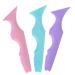 Outanaya Blue Eyeliner Pencil 3pcs Silicone Beauty Ruler Eyeliner Stencils Purple Eyeliner Pencils Vintage Hair Comb The Face