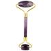 Rockcloud Natural Crystal Stone Roller Massager Double Neck Face & Neck Massage Therapy Anti-Aging Wrinkle Healing Slimming Skincare Tool Amethyst