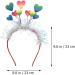 FOMIYES Glitter Heart Headband Colorful Love Heart Hair Hoop Heart Head Bopper with Tassel Valentines Day Hairband Lovely Headpiece for Girl Women Party Hair Decor - Buy Online on GoSupps.com