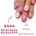 24Pcs Sparkly Breast Cancer Awareness Press-On Nails - Short Square Fake Nails with Pink Glitter & Ribbon Design for Women & Girls - Buy Online on GoSupps.com