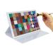 SZDYM strong portable ipad style standable large empty magnetic organizer palette  big white holographic cardboard magnetic palette  holding 60pcs 26mm round or square pans.