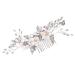 FRCOLOR Hair Comb Rhinestone Hair Barrette Bridal Shower Headpiece Crystal Hair Rhinestone Hair Accessories Bride Headpiece Flower Girl Tiara Crystal Flower Girl Child Zinc Alloy Wedding