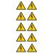 Notlok Safety Work electrical warning signs sticker: Attention: high tension!Device under tension!Electrical device high voltage risk of electric shock do not touch - 10 pieces 29x22 cm of electrical warning signs - stickers - 10 x 5 cm 10 pieces