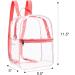Stadium Approved Clear PVC Backpack - Heavy Duty, Cold-Resistant (Pink) - Buy Online on GoSupps.com