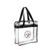 NFL Pittsburgh Steelers Clear Messenger Bag, Team Color, OS Pittsburgh Steelers One Size Team Color