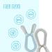 ZoLi Bunny Baby Molar Teether for Gum Relief | Mist Blue + Ash Grey (Pack of 2) | BPA-Free Teething Toy - Buy Online on GoSupps.com