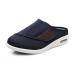 Diabetic Slippers Mens Adjustable Strap Wide Walking Edema Diabetic Slippers Easy Close Adjustable Orthopedic Slippers For Grandfather Grandmother Diabetic Edemaa ( Color : Dark blue Size : 12 )