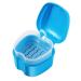 Retainer case denture box denture box denture box storage for false teeth storage box with basket denture holder for trips
