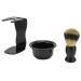 Premium 3-Piece Shaving Brush Set | Soft Nylon Hair & ABS Storage Rack | Ideal for Men's Personal Care - Buy Online on GoSupps.com
