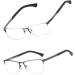 Buy EYECEDAR 5-Pack Men's Reading Glasses - Metal Half Frame Spring Hinges 2.50 Magnification - Stylish & Comfortable Eyeglasses - Buy Online on GoSupps.com