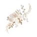 HONMEET Bridal Headwear Hair Accessories for Women Side Comb for Hair Decorative Hair Combs Hair Comb Clips Hair Accessories for Bride Wedding Bride Headpiece Flower Hair Comb Alloy