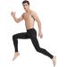 Willit Men's Active Yoga Leggings - Black, Medium | Running, Cycling, Dance Tights with Pockets - Buy Online on GoSupps.com