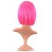MapofBeauty Neon Pink 12 Synthetic Bob Wig with Bangs - Fashionable Short Hair - Buy Online on GoSupps.com
