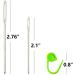 Ortarco 120 PCS Crochet Stitch Markers & 4 Large Eye Needles Set | Knitting, Sewing, Weaving - 10 Colors w/ Storage Case - Buy Online on GoSupps.com