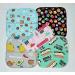 Snack Attack 1 Ply Printed Flannel 8x8 Inches Little Wipes Set of 5 - Eco-Friendly Reusable Wipes - Buy Online on GoSupps.com