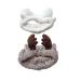 Jilukibo 2 Pack Deer Antler Cat Ear Headband for Women - Soft Elastic Hair Band for Makeup, Washing Face, Shower, Yoga, Spa - White Brown - Buy Online on GoSupps.com