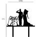 Funny Military Wedding Cake Topper Officer Uniform Soldier Groom & Bride Cake Topper Black Silhouette Mr and Mrs Cake Topper - Buy Online on GoSupps.com