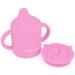 LIL' STAR Silicone Sippy Cup and Snack Cup 2-in-1 | 5oz Sippy Cups for Baby 6+ Months | Spill Proof Sippy Cups for Toddlers | Soft Silicone Baby Training Cup with Handles | BPA Free Pink
