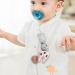 Buy Paperkiddo 3pcs Pacifier Chain Set | Nickel-Free Clips Soft Muslin for Boys & Girls - Bear Rabbits & Love Design - Buy Online on GoSupps.com