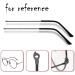 DeeboW Replacement Temples for Glasses - Vintage Metal Frame 1 Pair Black Glasses Legs for International Shipping - Buy Online on GoSupps.com