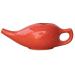 Ancient Impex Ceramic Neti Pot for Nasal Cleansing with 5 Sachets of Neti Salt | Compact and Travel-Friendly Design | Natural Remedy for Sinus Infection and Congestion (Red)